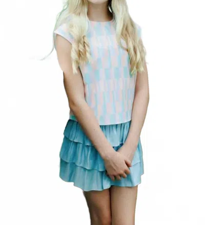 Pleat Kids' Girls Luna Skirt In Light Blue