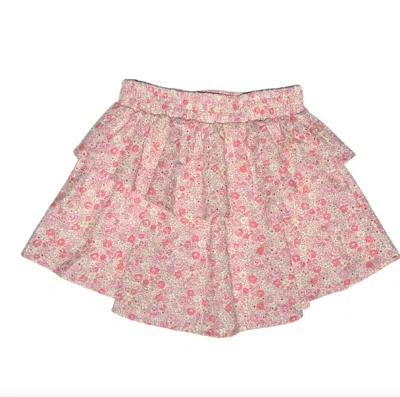 Pleat Girls Parker Skirt In Sweet Tart In Pink