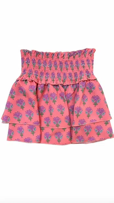 Pleat Kids' Girls Scottie Skirt In Coral In Pink