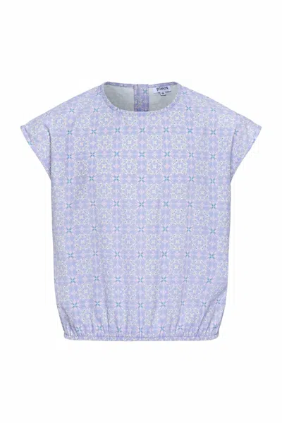 Pleat Kids' Emma Top In Periwinkle In Blue