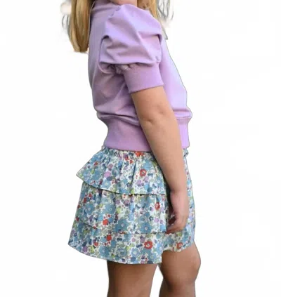 Pleat Kids' Sally Skirt In Preppy Petals In Multi