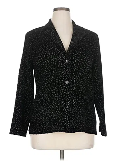 Pre-owned Pleats Collection Cardigan Sweater In Black