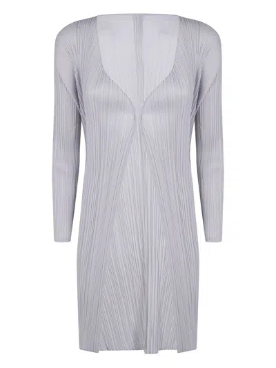 Pleats Please "basics" Coat In Gray