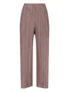 Pleats Please Brown Pleated Trousers With Tailored Silhouette In Brown