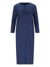 Shop Pleats Please 'february' Pleated Coat In Blue