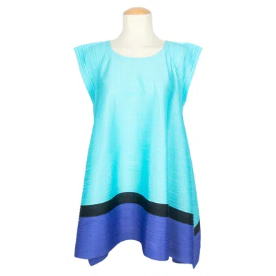 Pre-owned Pleats Please Issey Miyake Blue Top