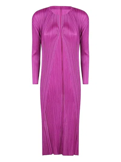 Pleats Please 'monthly Colors: September' Coat In Pink