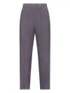 Pleats Please 'monthly Colors September' Pleated Pants In Gray