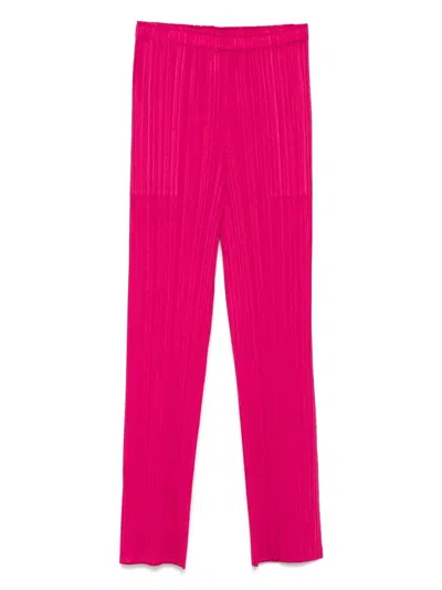 Pleats Please New Colorful Basics 4 Trousers In Pink