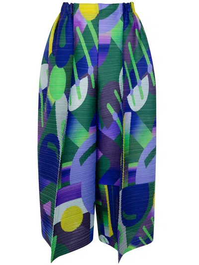 Pleats Please Pantaloni Bermuda "playground" In Pink