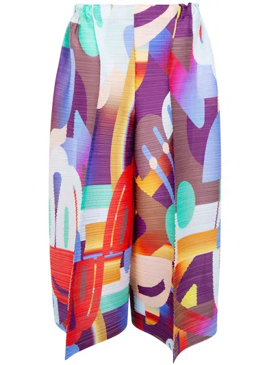 Pleats Please Pantaloni Bermuda In Red