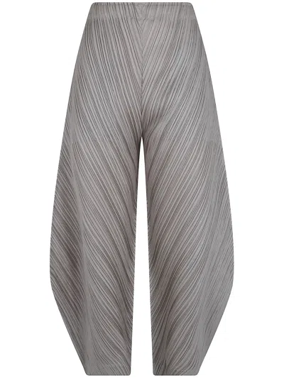 Pleats Please Pants Barrel Trousers "thicker Bottoms 1" In Gray