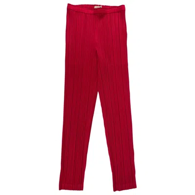 Pre-owned Pleats Please Pink Plated Pants, Size 5