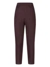 Pleats Please Pleated Brown Trousers With Cropped Cut In Brown