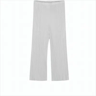 Pleats Please Pleated Design Jogger Pants With Relaxed Fit In White