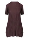 Pleats Please Pleated Midi Dresses In Purple