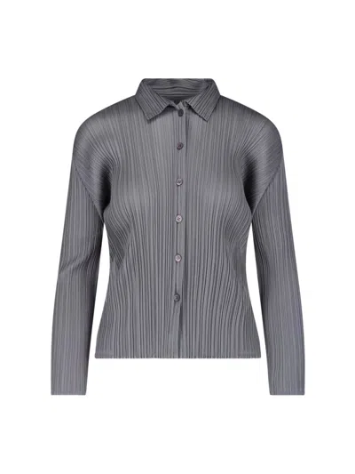 Pleats Please Pleated Shirt In Gray
