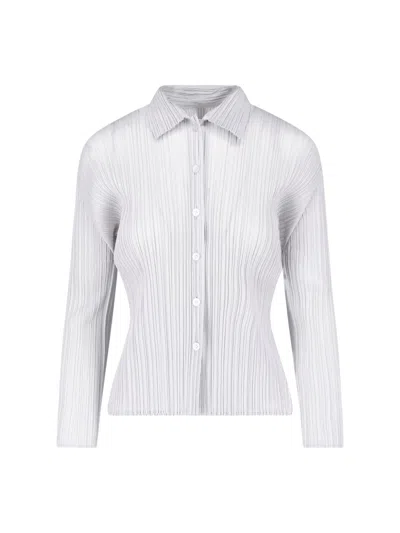 Pleats Please Pleated Shirt In Gray