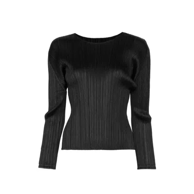 Pleats Please Pleated Top In Black