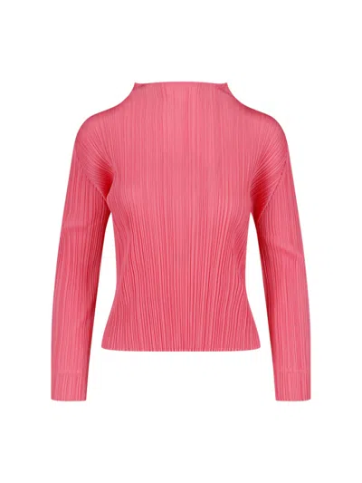Pleats Please Pleated Top In Pink