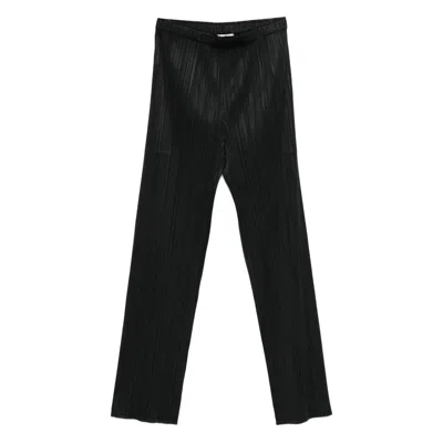 Pleats Please Pleated Trousers In Black
