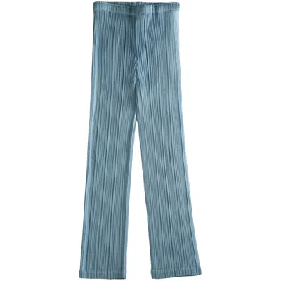 Pleats Please Pleated Trousers In Blue