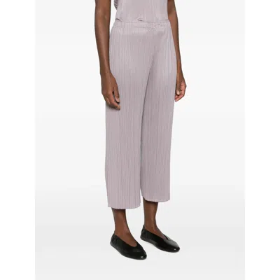 Pleats Please Pleated Trousers In Purple