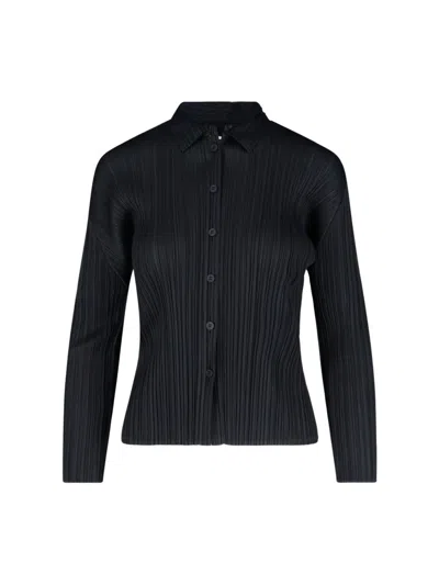 Pleats Please 'plissé' Shirt In Black