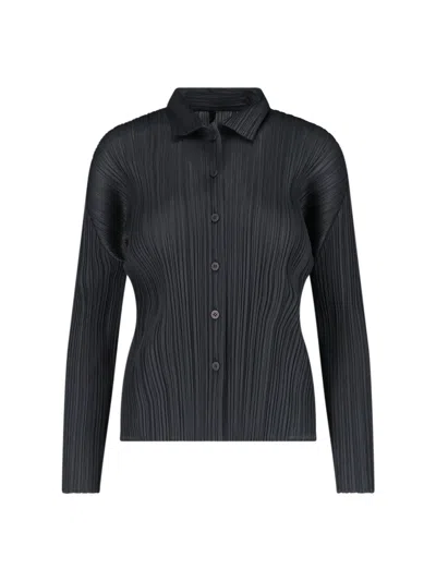 Pleats Please 'plissé' Shirt In Black  