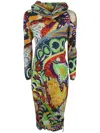 Pleats Please Abstract-print Pleated Midi Dress In Multi