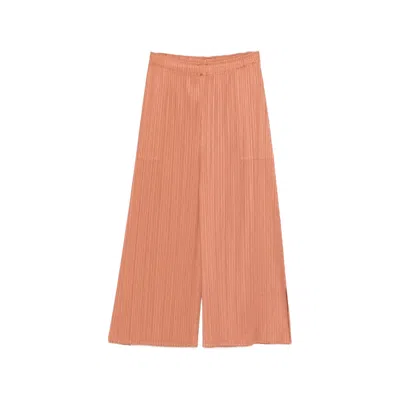 Pleats Please Trousers In Brown