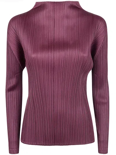 Pleats Please T-shirt Manica Corta "monthly Colors: January" In Red