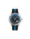 Plein Sport Sporty Black Silicone Watch With Stainless Steel Case In Black