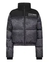 Plein Sport Leopard-print Puffer Jacket In Black