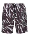 Plein Sport Lightning-print Swim Shorts In Multi