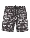 Plein Sport Beachwear Short Trousers In Multi