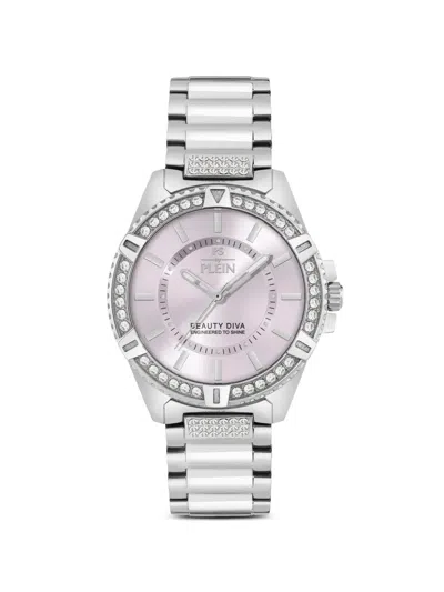 Plein Sport Beauty Diva Crystal-embellished 38mm Watch In Metallic