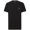 PLEIN SPORT BLACK COTTON T-SHIRT