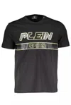 PLEIN SPORT BLACK COTTON T-SHIRT