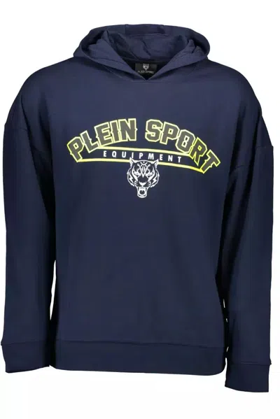 PLEIN SPORT BLUE COTTON SWEATER