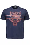 PLEIN SPORT BLUE COTTON T-SHIRT