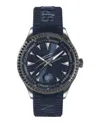 Plein Sport Mens Lineman Three Hand Quartz Blue Silicone 45mm In Blue