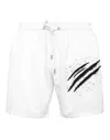 Plein Sport Signature Slash Swim Shorts In Multi