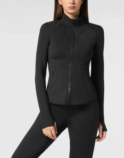 Plein Sport Breathable Jogging Jacket Ls Women In Black