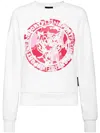 Plein Sport Carbon Tiger Cotton Sweatshirt In White