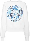 Plein Sport Carbon Tiger Cotton Sweatshirt In White