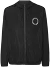 Plein Sport Carbon Tiger Hooded Windbreaker In Black