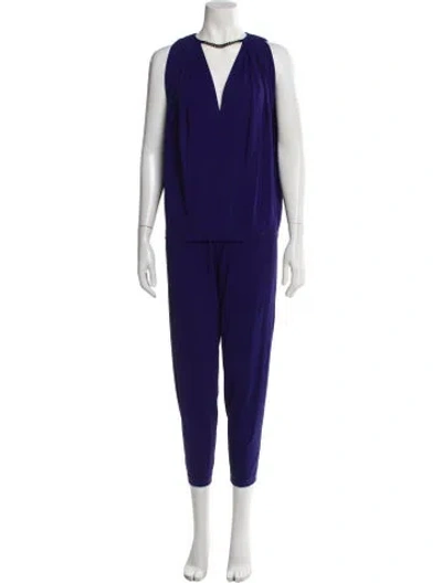 Pre-owned Plein Sport Chain-link Accents Pant Set In Purple