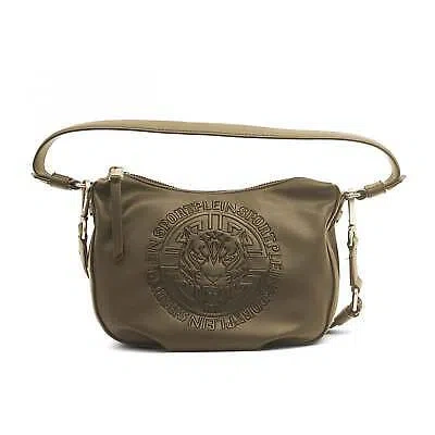 Pre-owned Plein Sport Chic Army Green Crossbody Bag With Zip Closure