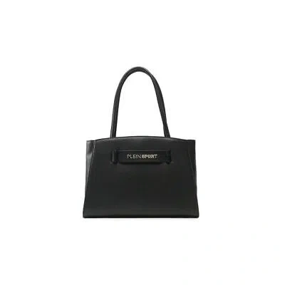 Pre-owned Plein Sport Chic Ebony Tote With Silver Logo Accent
